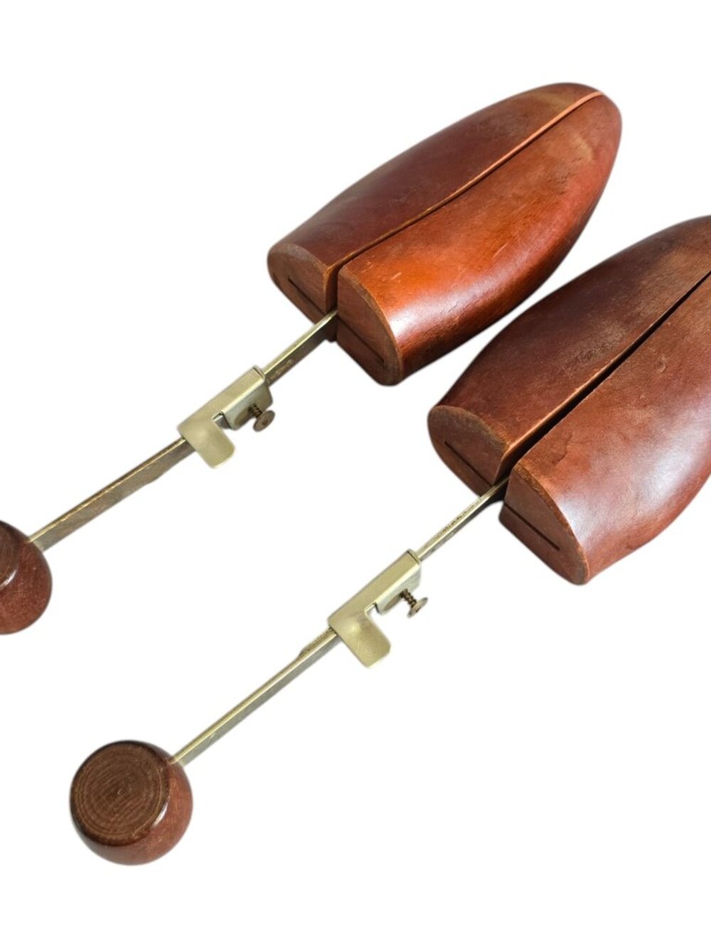 Vintage Pair of Men's Adjustable Size Wooden Shoe Tree Length Stretchers #5